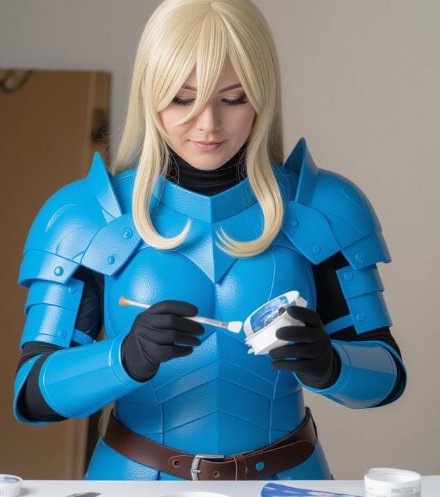 non-toxic paint on EVA foam armor