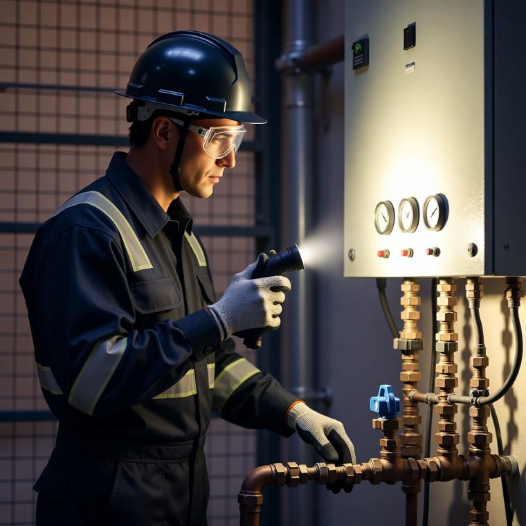 inspecting an HVAC system